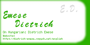 emese dietrich business card